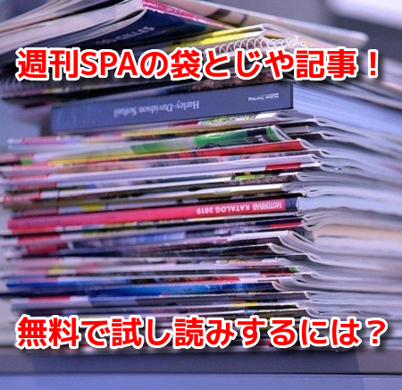 週刊SPA　スパ　袋とじ　グラビア画像　記事　最新号　試し読み